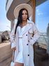 Extended trench coat "Spring season 6180" - beige